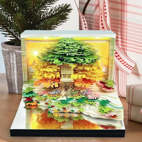 Calendrier 3D 2026 bloc-notes papier à déchirer déco Noël - 3