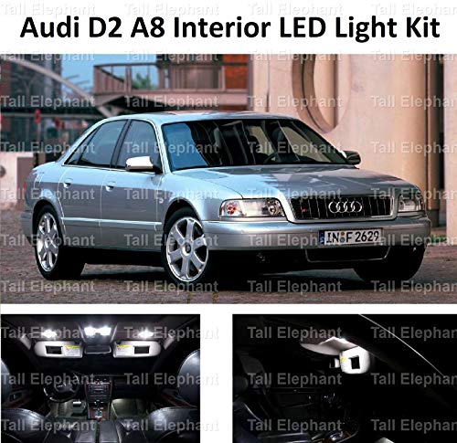 Elefante alto  Premium A8 S8 D2 1994  2002 LED Full interior Kit de actualización Kit Set Xenon Blanco