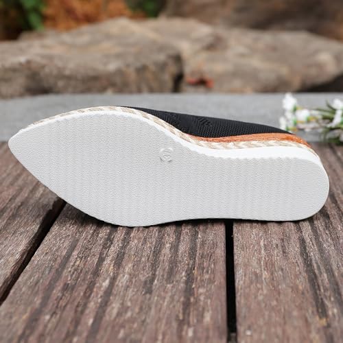 Chaussures de randonnée décontractées espadrille à plateforme en maille