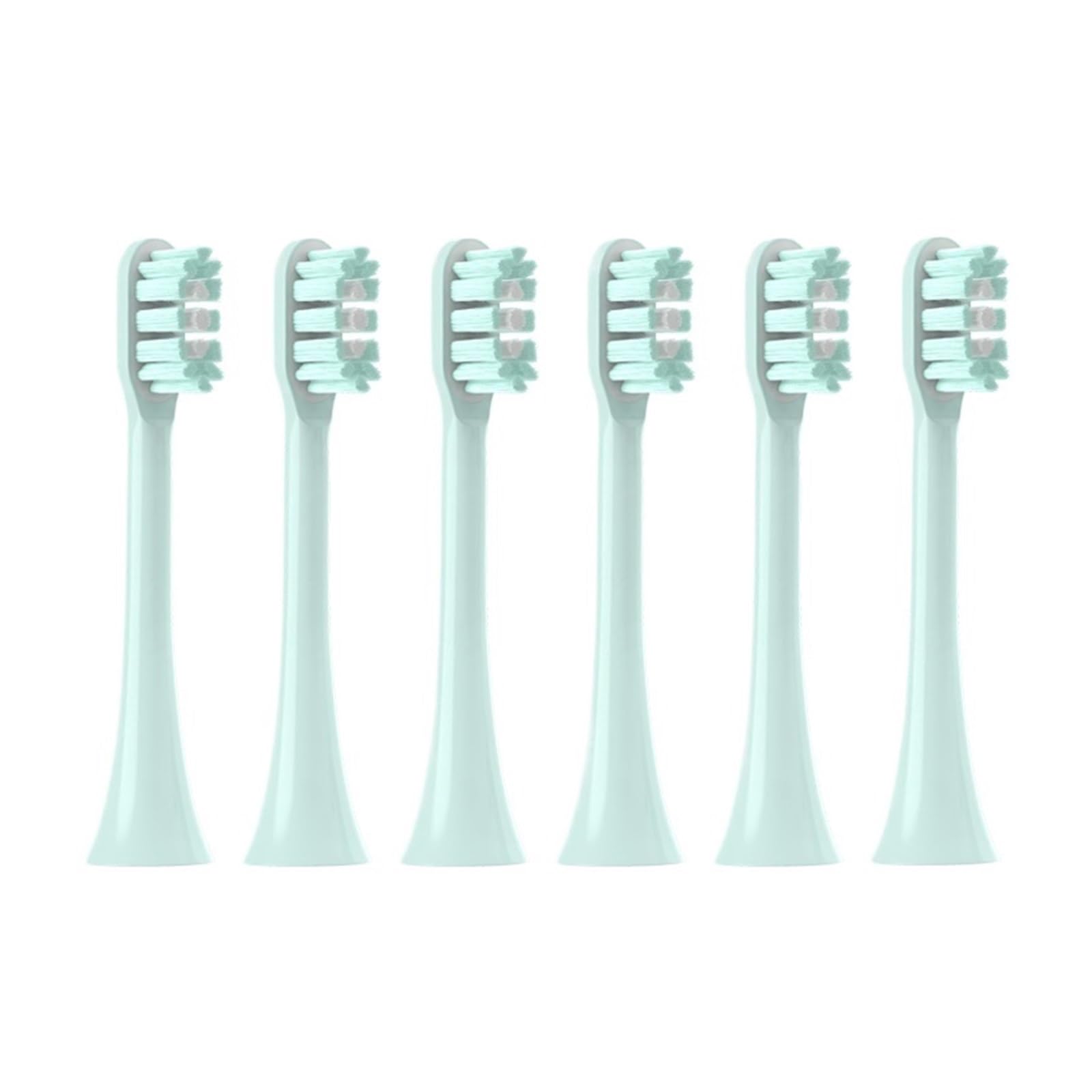 Testine for spazzolino elettrico sonico da 4/6 pezzi, compatibili con SOOCAS, spazzola con setole morbide DuPont, confezionate sottovuoto(6MintGreen)