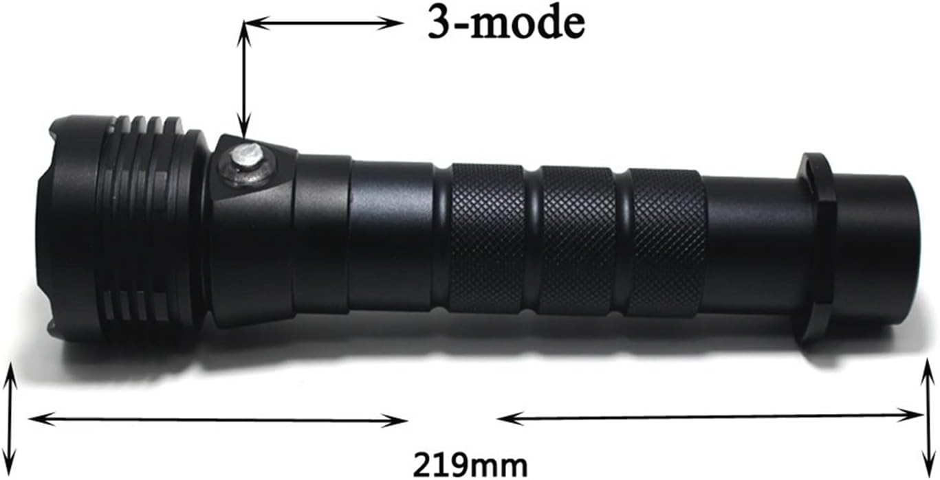 Underwater Lights 8000LM 5* XM-L2 LED Diving Flashlight Underwater 80 Meter Torch Waterproof Diver Portable Lantern for Outdoor Exploration Under Water Sports (Emitting Color : C Size : 1) (B 1)