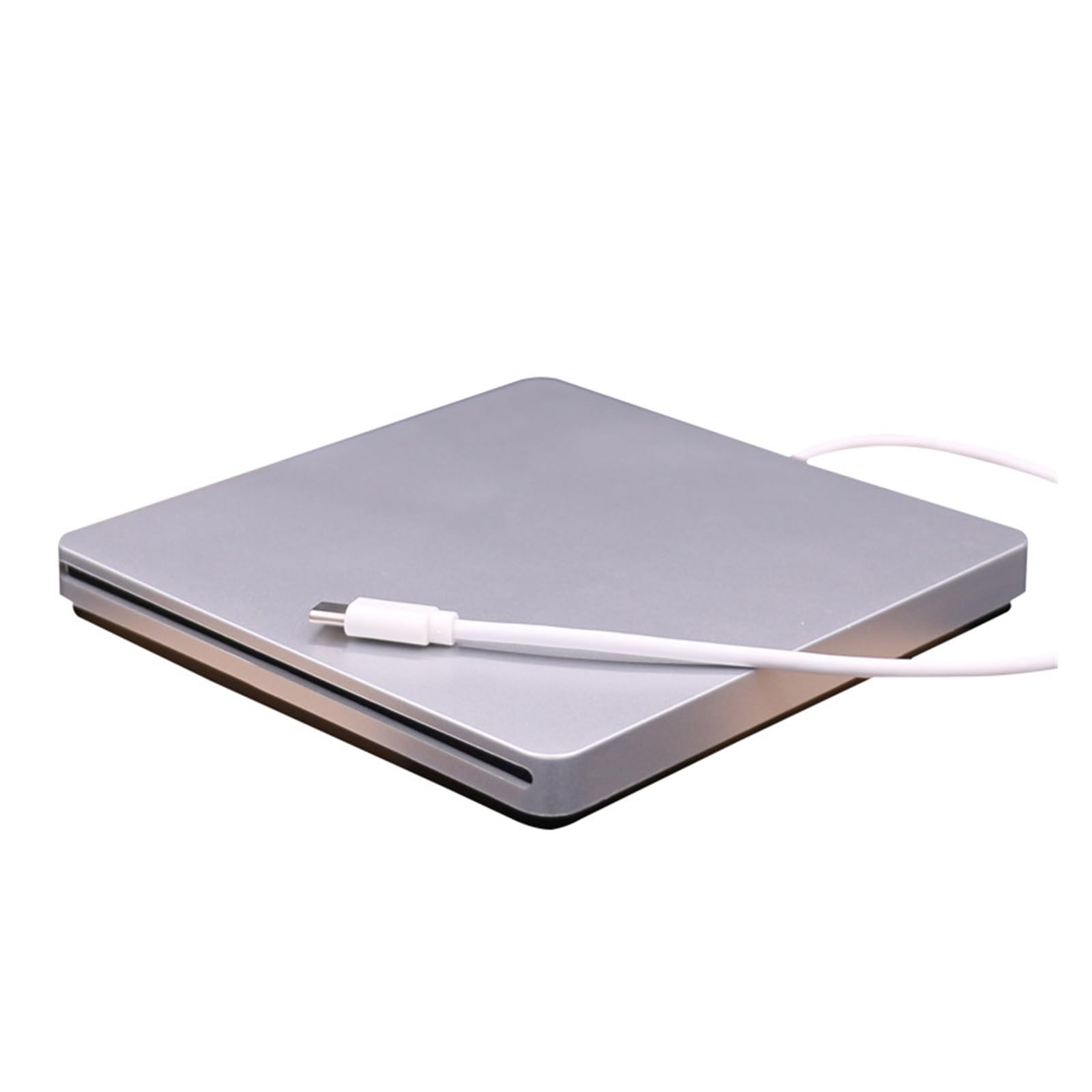 Lecteur DVD externe USB Type-C à aspiration silver pour ordinateur portable