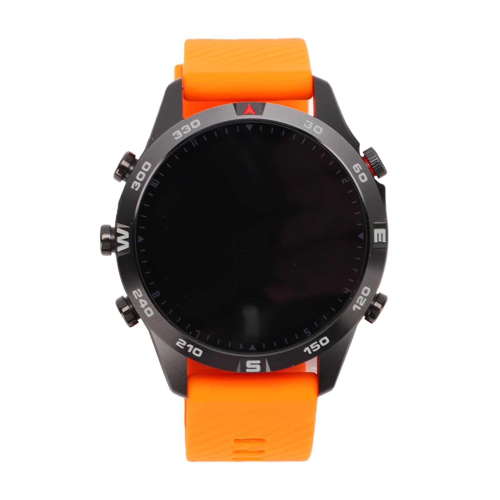 POENVFPO Reloj Deportivo Multifuncional con Navegación GPS Beidou, Monitor de Frecuencia Cardíaca, Altímetro, Brújula, para Senderismo y Seguimiento de Actividad Física Al Aire (Negro+Naranja)