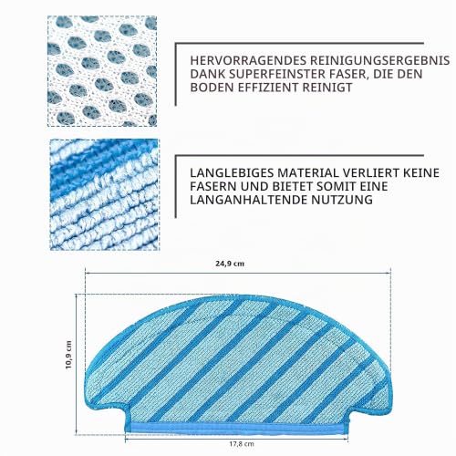 ECOVACS DEEBOT T9 AIVI Saugroboter mit Wischfunktion (3000Pa AIVI Menschen-/Hindernisvermeidung (Wischtücher 3 Stück) – Ansicht 3