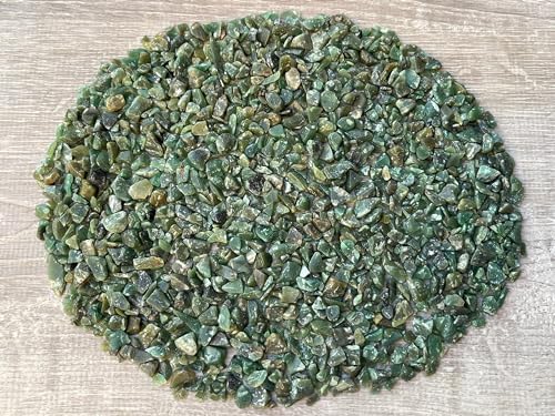 Image of GAF TREASURES 2 oz Lot Natural Semi Green Aventurine Gemstone Chips, Crushed Mini Tumbled Crystals, Undrilled Crystal Chips (Green Aventurine)