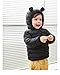 UPlee Winter Coats for Toddlers Kids Baby Girls Boys Padded Lightweight Puffer Jacket Infants Winter Down Alternative Outerwear with Hooded （2-3 year old, Black）