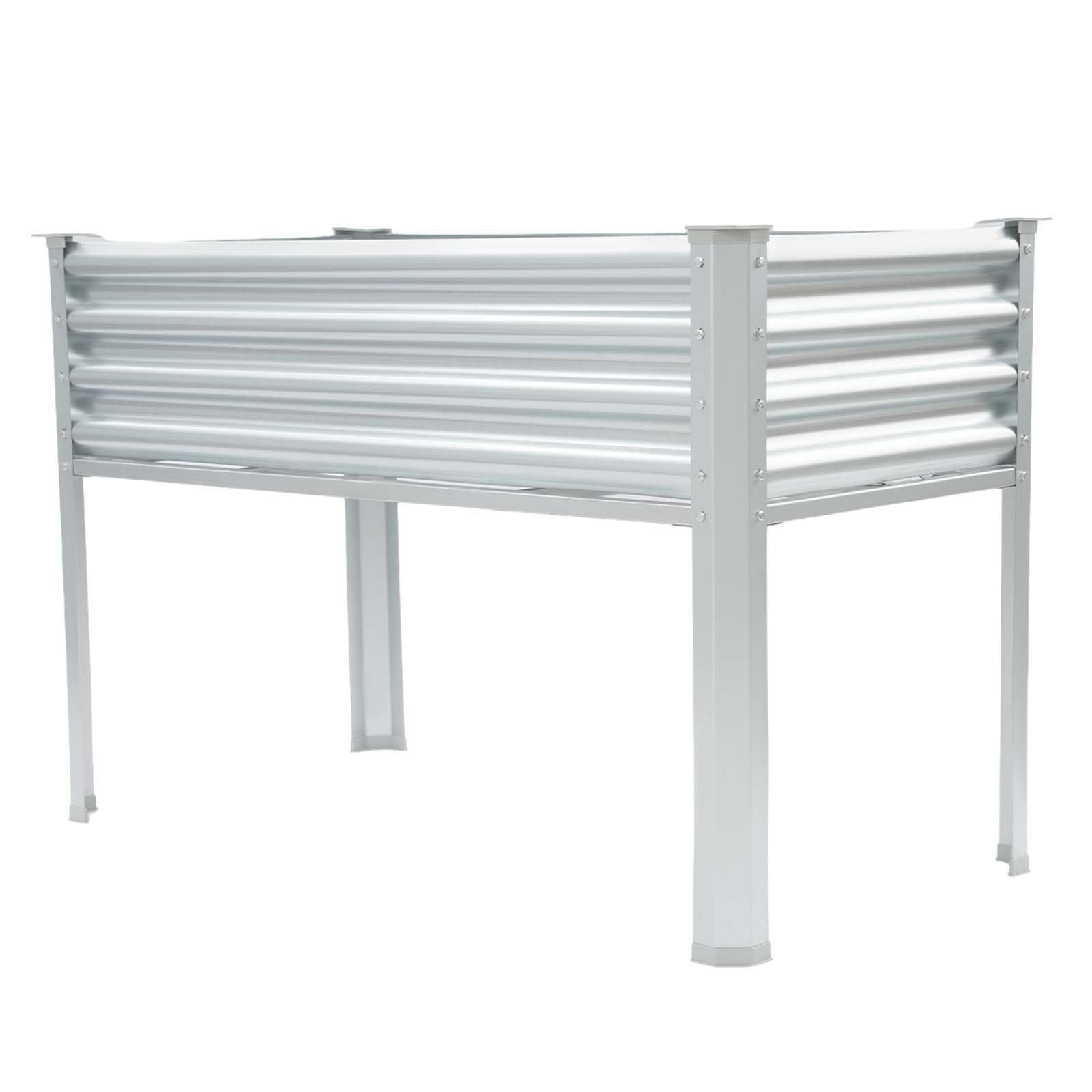 QDWnthyjv Raised Metal Planter Box with Legs, Elevated Garden Bed Outdoor Standing Planter for Vegetables Flowers Herbs