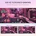 Great voell 34 Zoll Curved Gaming Monitor Pink, UWQHD 3440x1440 Ultrawide 21:9, 165Hz, FreeSync, VA Panel 4000:1, HDR10, HDMI, DP, 1500R, Pip PBP, VESA