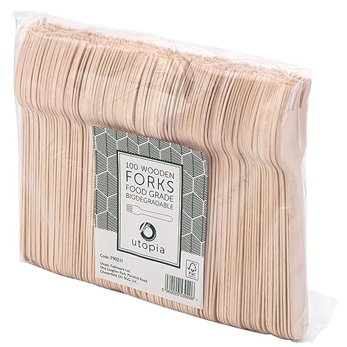 Utopia Birch Wood Fork 6.25inch / 16cm, F90211--B01010, Pack of 1000, Birchwood