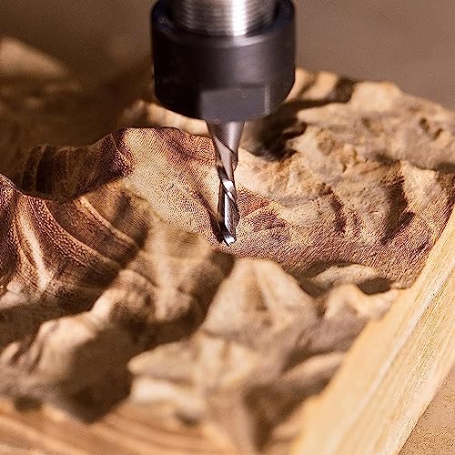 SpeTool 8 mm Shank Down Cut Spiral Router Bit, 8 mm Cutting Diameter, 32 mm Cutting Length, Solid Carbide End Mill, 75 mm Total Length for Wood Carving - Image 4