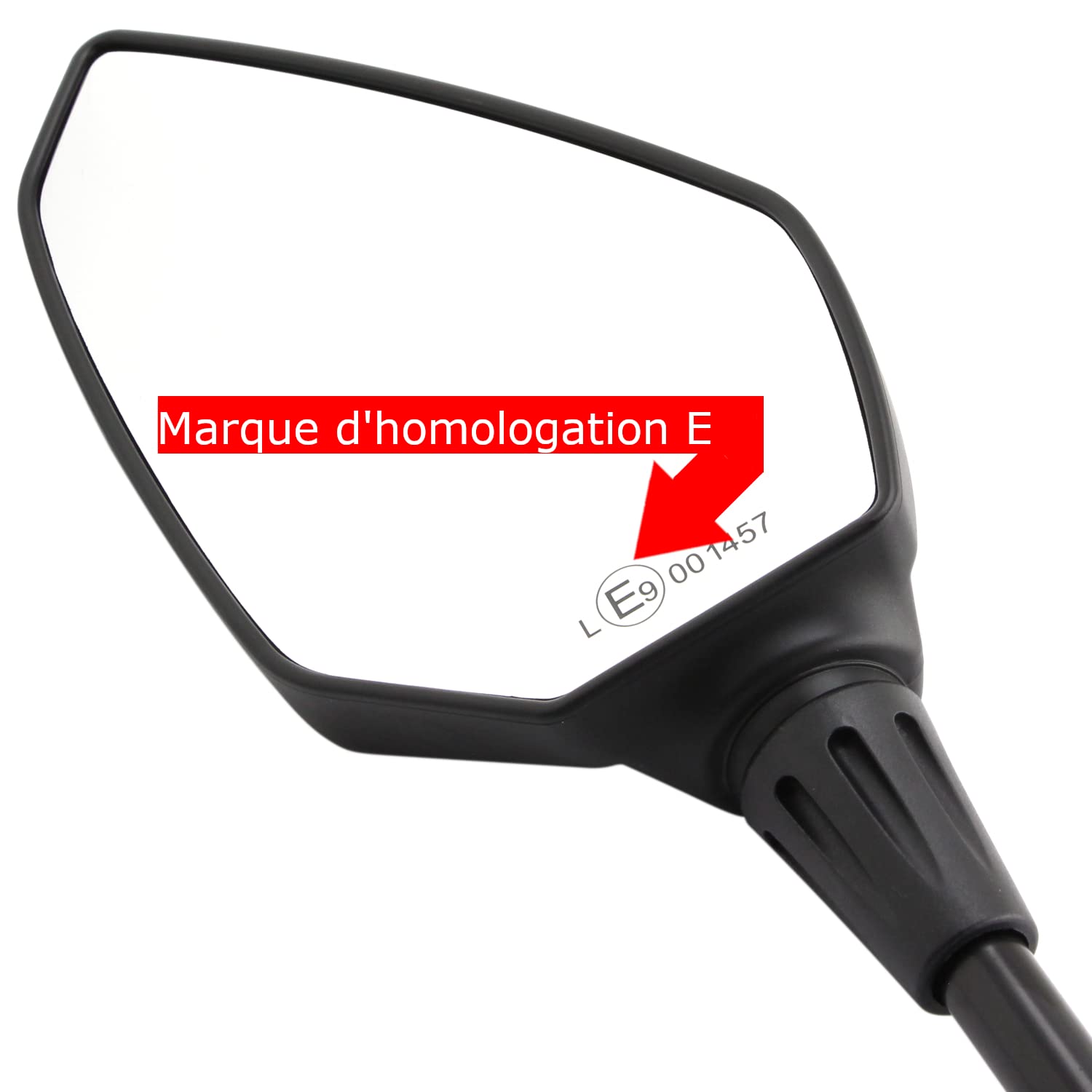 Rétroviseurs Moto Lot De 2 - Ronds, 360° Réglables - Homologués E-mark - Pour Guidons 22 Et 25,4 Mm - Universels Moto, Scooter, Vélo électrique - 13