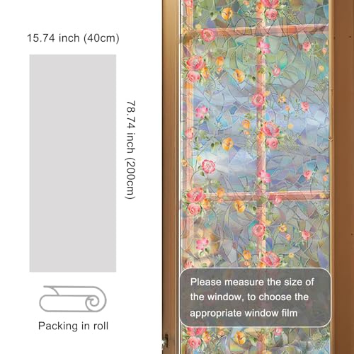 Película decorativa para ventana 15.74 x 78.74 pulgadas miniatura 6