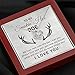 To My Smokin’ Hot Doe Love Knot Necklace, Romantic Jewelry for Wife or Girlfriend, Anniversary Birthday Gift from Husband with Message Card & Gift Box