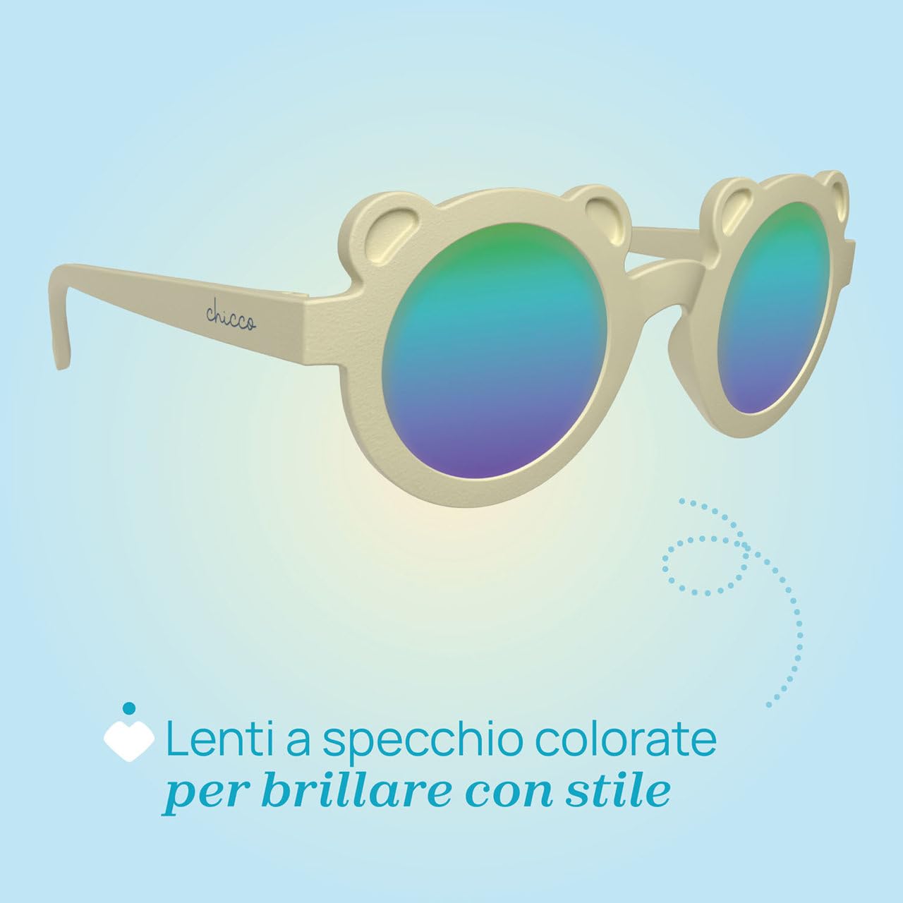 Chicco | Gafas de sol 36M+ - Color blanco - Protección completa contra los UVA/UVB - Lentes antiarañazos