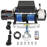 12V 13000LBS Electric Winch Synthetic Rope Truck For Jeep 13000LB Trailer 4WD