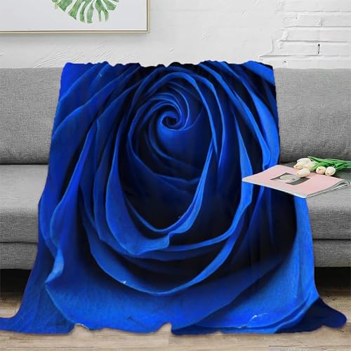 Jeté de canapé BlueRoseFlower couverture douce source de sérénité - 2