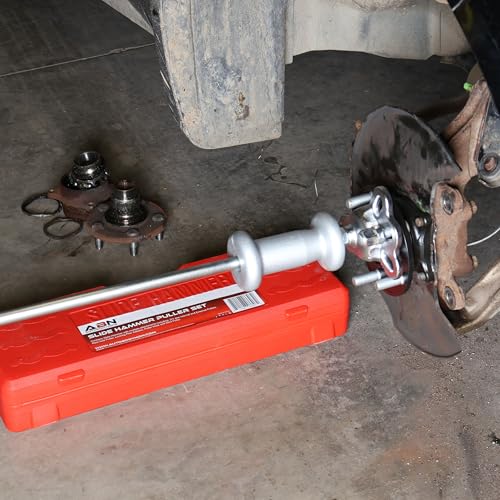 Image of ABN Slide Hammer Puller Set - 5 lb Slide Hammer Axle and Hub Puller and Dent Remover Unit Auto Body Hammer Tool