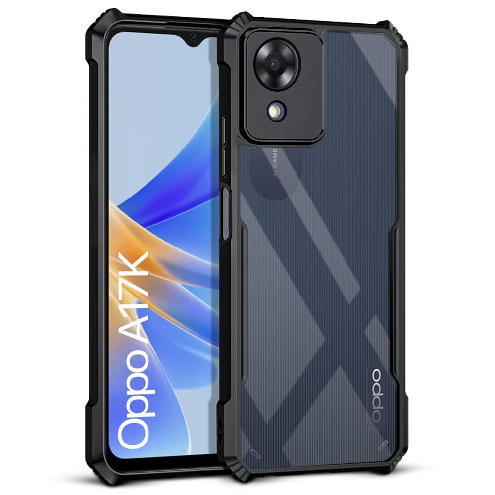 WOW IMAGINE Shock Proof Clear Back Case Mobile Cover for Oppo A17K (Hard | Hybrid PC + TPU | Full Armour Device & Camera Protection | Black) (B0BY55P61L) Amazon Price History, Amazon Price Tracker