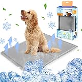 generisch Manta refrescante Perro 50X65CM Estera de enfriamiento automático para Gatos Manta de enfriamiento Perros Estera fría Gris para Regular la Temperatura Corporal Almohadilla