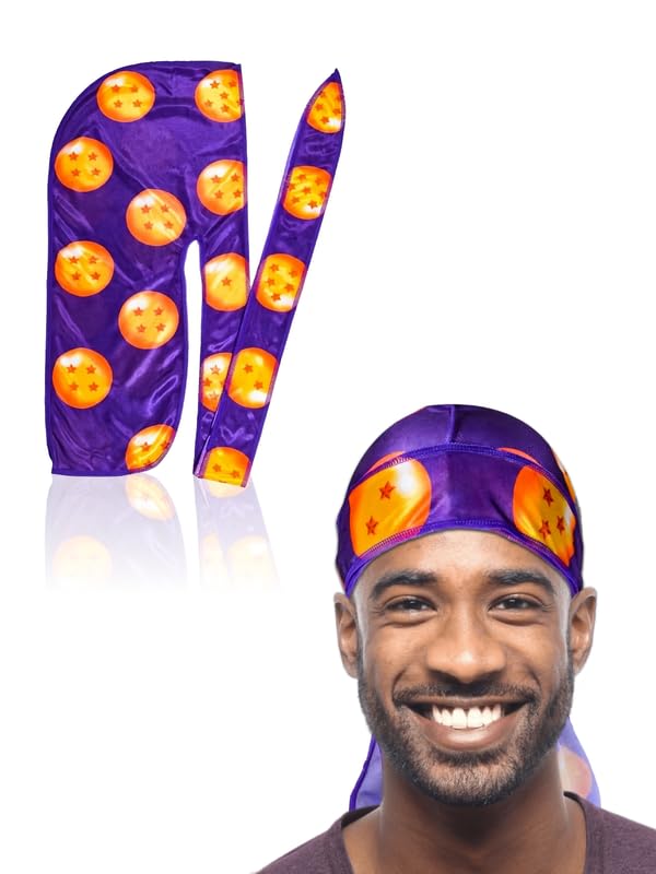 Art Silky Durag with Long Wide Tails - Satin Smooth Silk Fabric Durags for Comfort and Compression