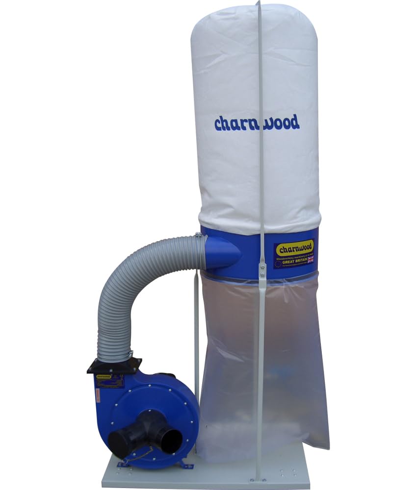Charnwood Blue W691 Woodworking Dust & Chip Extractor, 1500W, 2Hp, 148 Litre Capacity