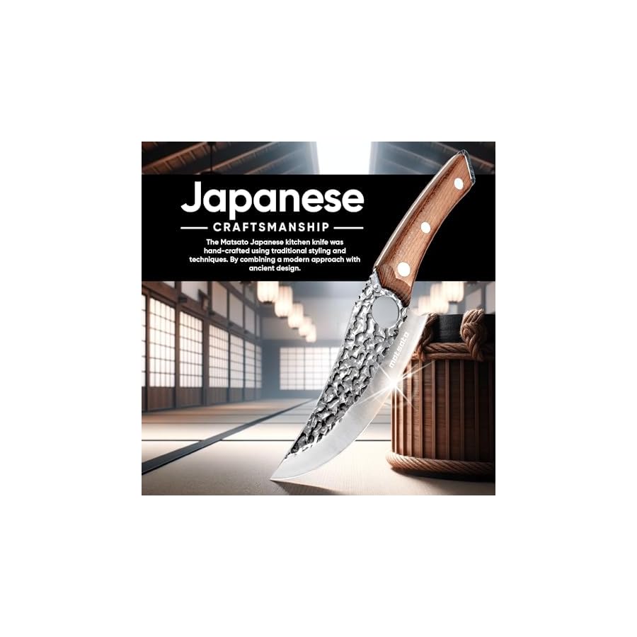 Chef-Knife-Perfect-Kitchen-Knife-Japanese-Knife-for-Cooking-Chopping-Japanese-Style-Knife-for-Home-Camping-BBQ-For-Balance-Control Matsato Chef Knife - Perfect Kitchen Knife. Japanese Knife for Cooking, Chopping. Japanese Style Knife for Home, Camping, BBQ. For Balance & Control