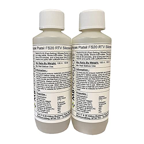 Polycraft ( MB Fibreglass ) Polytek Platsil FS20 RTV Addition Cure Silicone Rubber Shore A20-500g Kit