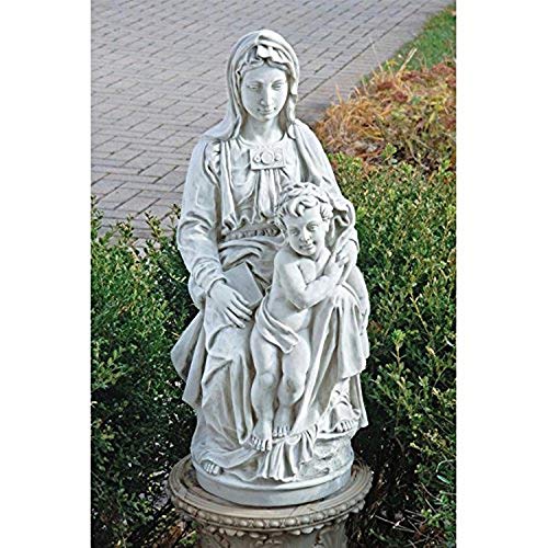 Design Toscano Madonna of Bruges Statue, Antique Stone