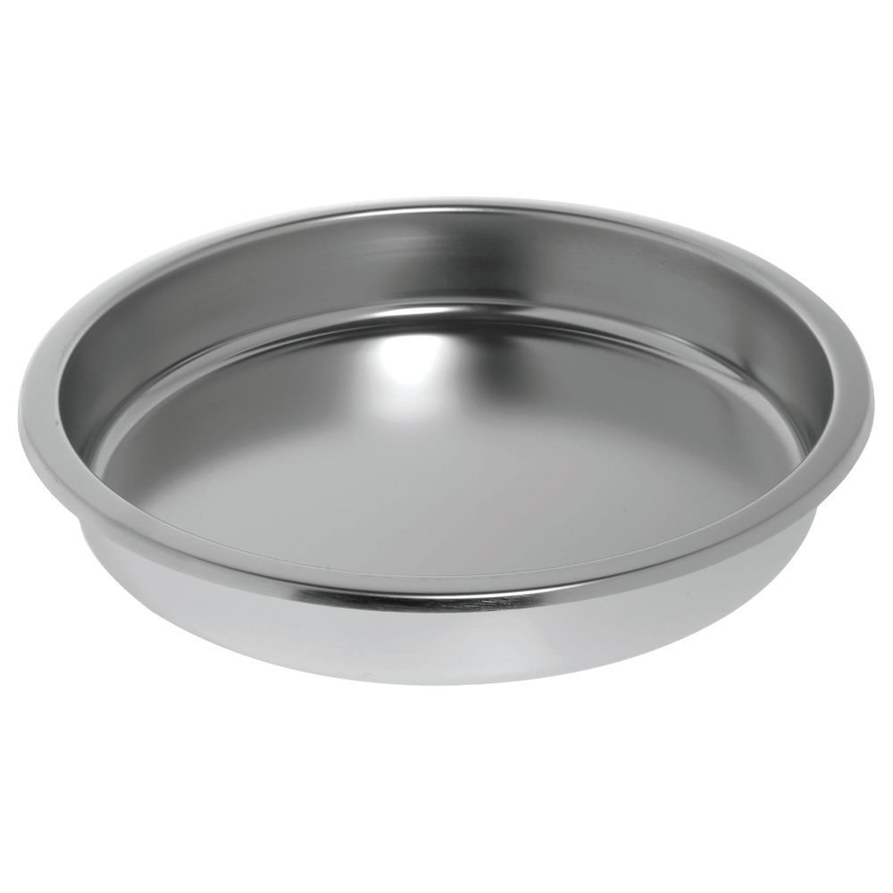 Induction Chafer Pan 6 1/3 Quart Round Stainless Steel - 15 1/4 Dia x 2 1/2 D by HUBERT – 6.3 Quarts, 6.333 quarts, Stainless Steel, Silver, Model 1060-FP