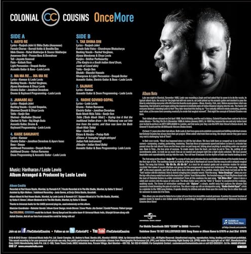 Image of Once More - Colonial Cousins | LP Vinyl Record | Hindi Pop / Indi Pop | Collector's Edition