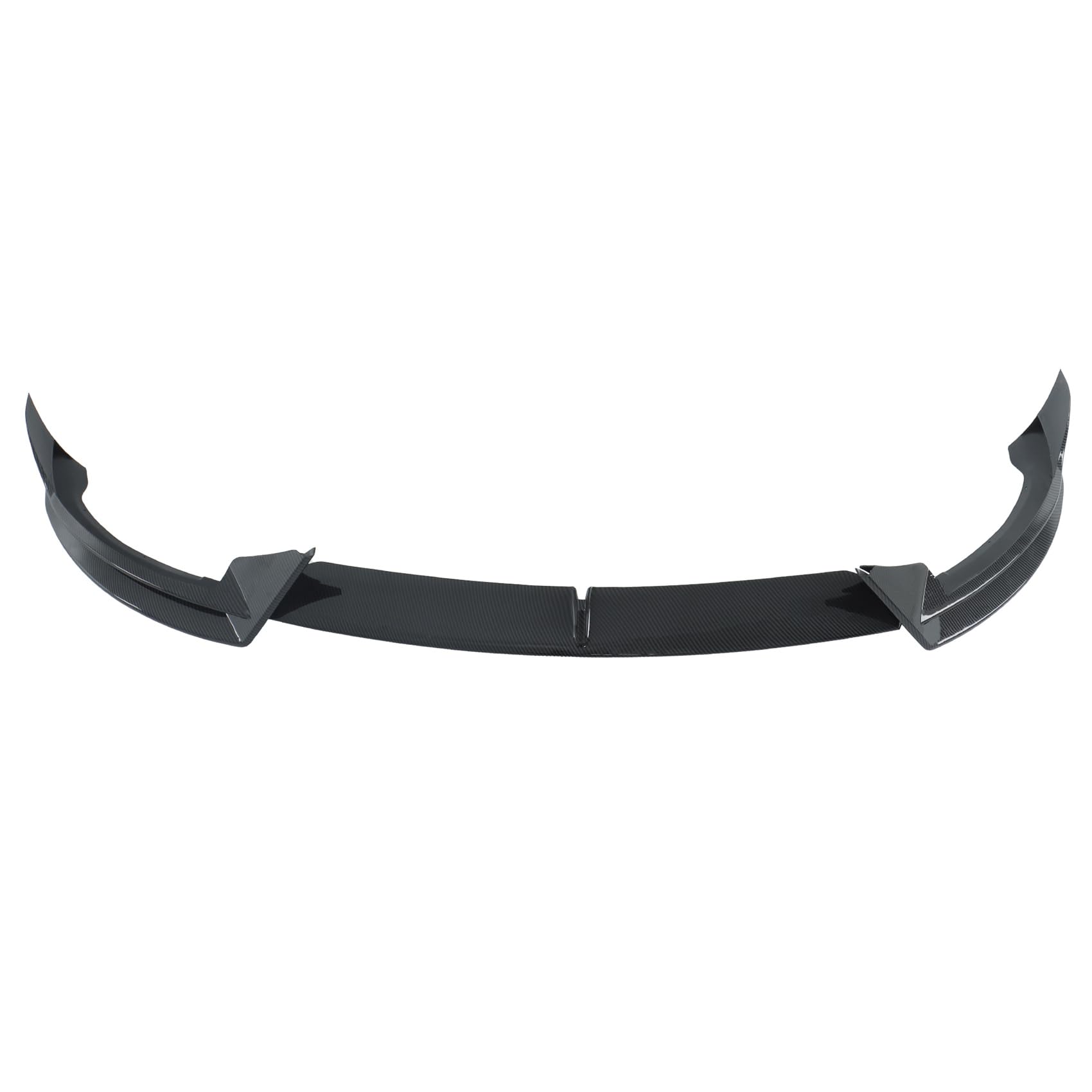 View 1 of [CRACKED] labwork 3 Pieces Front Bumper Lip Spoiler Splitter Carbon Fiber Style Replacement for Model Y 2020 2021 2022 2023 2024
