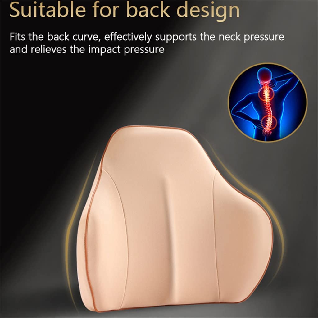 Lavable Voiture Lumbar Support Lumbar Soutien à la mémoire de la Mousse de Mousse Coussin Support Taie d'oreiller Taille Douce Coussin Coussin Coussin Coussin Coussin Voiture Accessoires(Gray)