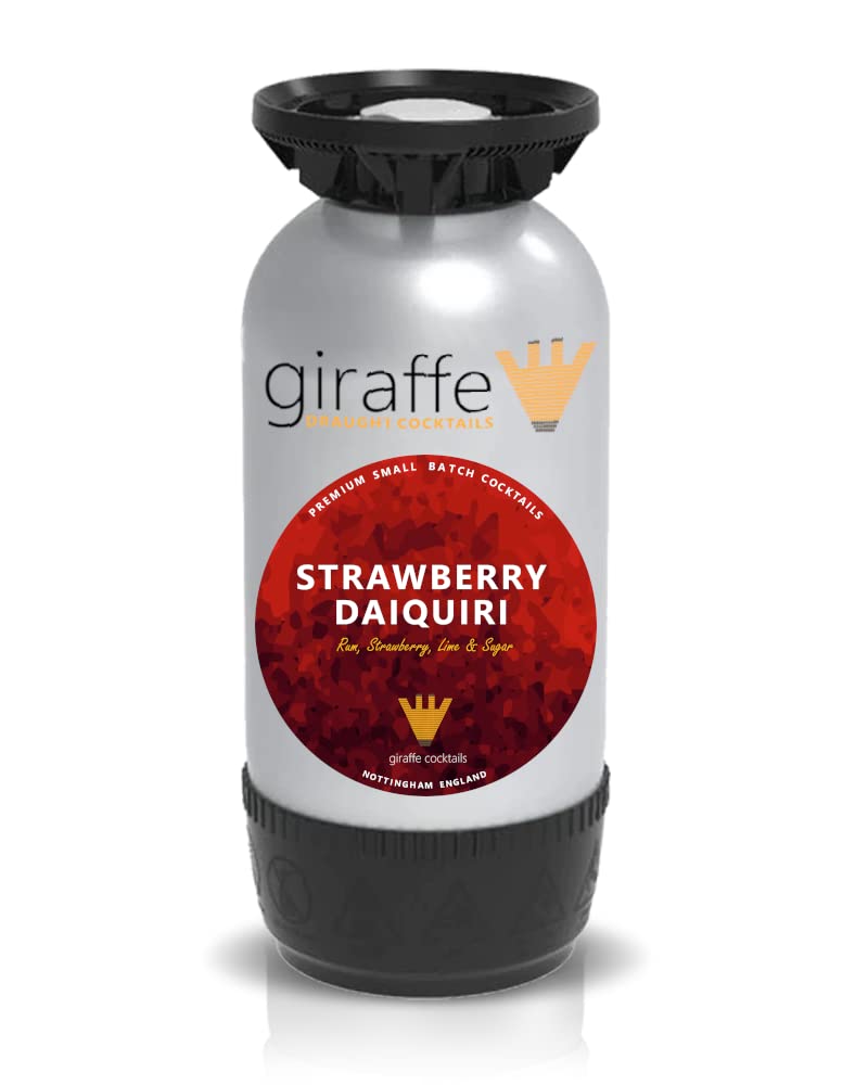 Giraffe CocktailsReady-to-Drink Strawberry Daiquiri | Easy Premium Pre-Mixed | 10.5% ABV | 12L PolyKeg