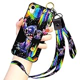 cuwana Cartoon Case for iPhone XR Case 6.1 Inch Cute Colorful Stitch Cartoon Character Design with L