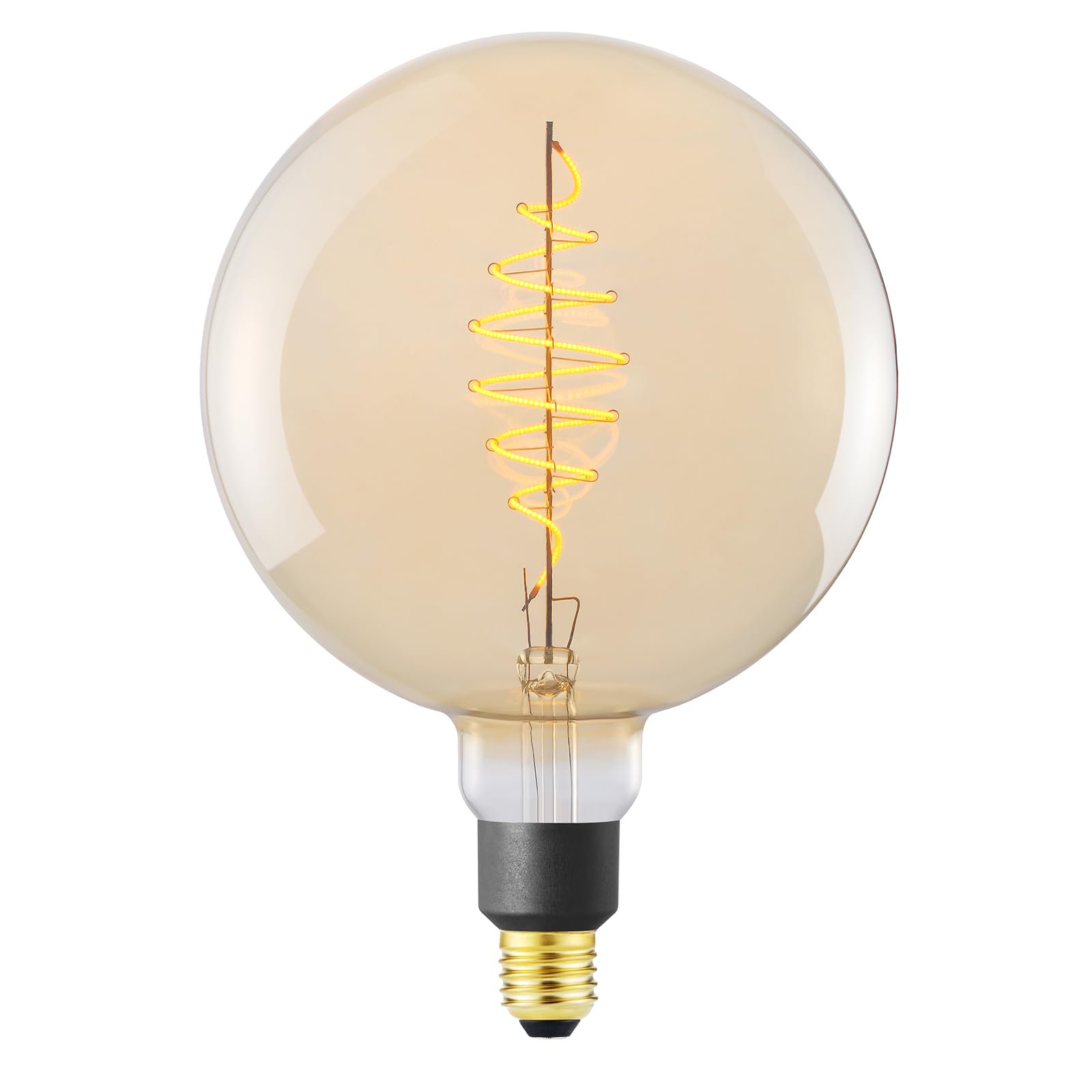 SYLVANIA Light Bulb E27 Vintage Retro LED Dimmable Warm White 2000K with Fillament Ball Shape Bulb with App, Alexa, Siri Controllable
