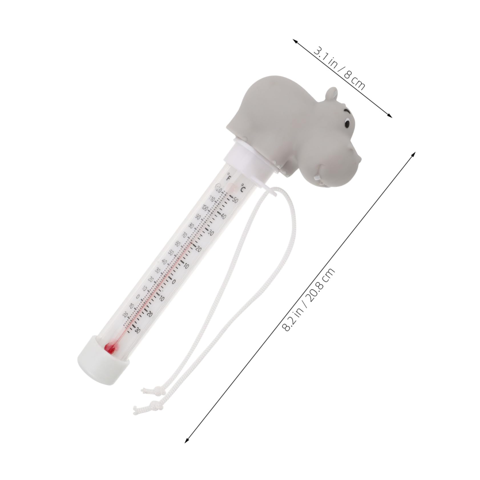 Happyyami Aquarium Thermometer Floating Water Gauge Hippo Shape for Freshwater Tanks Accurate Measurement Tool for Effortless Monitoring of Your Aquatic Environment