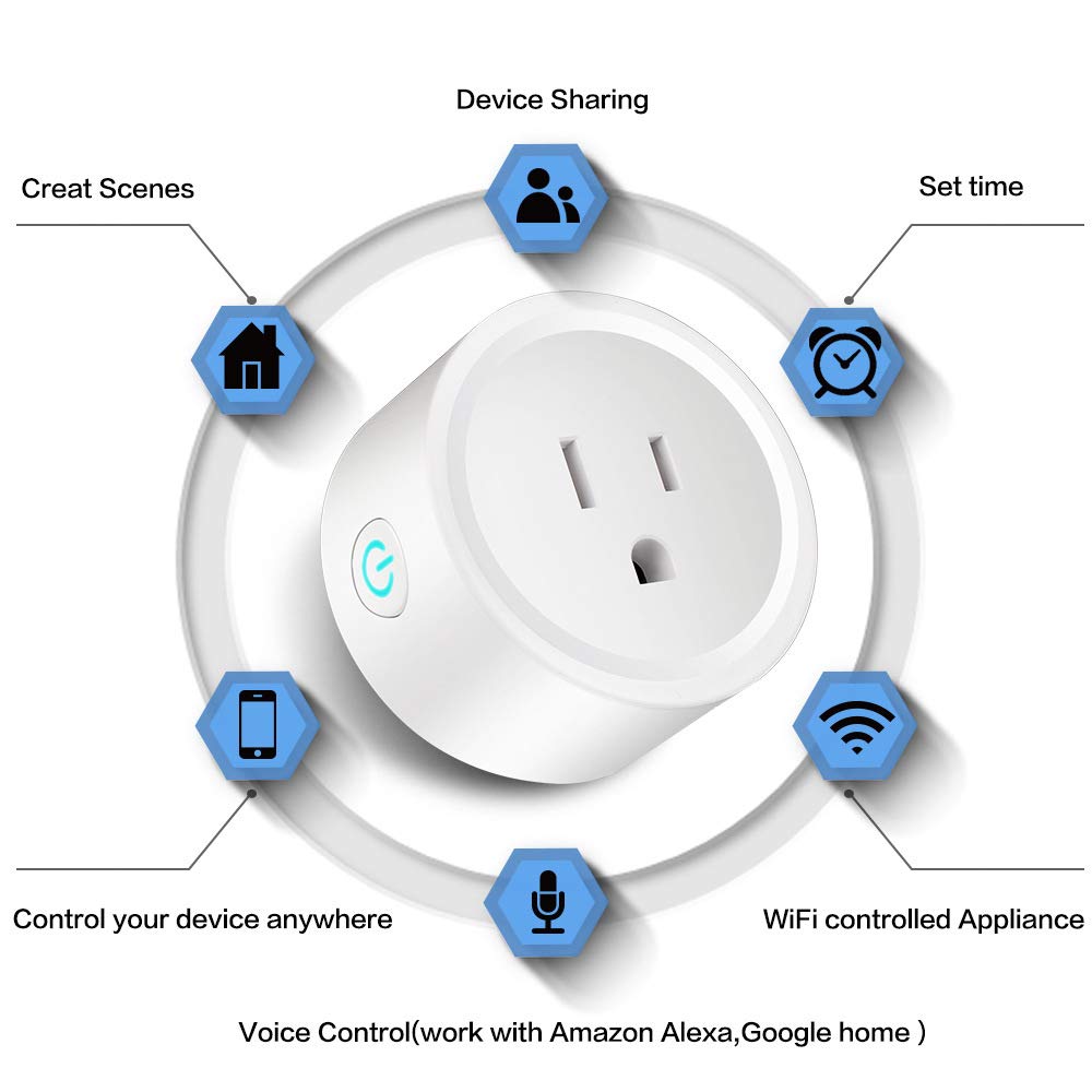 Zigbee WiFi Smart Plug Outlet Compatible with Alexa Google Assistant SmartThings IFTTT ZigBee Hub Required UK 16A — view 6