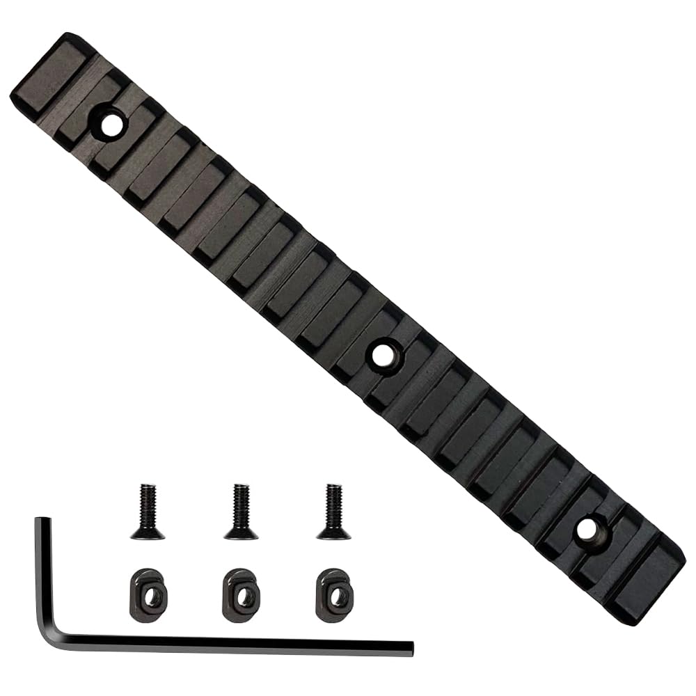 17 Slot Aluminum 7 Inch Long Mlok Picatinny Rail Mount, T-Nuts & Screws & Hex Wrench Included (MK17)
