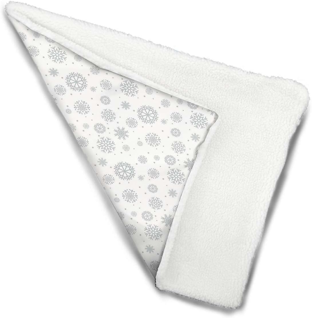 review Blue White Non-Electric Pet Warming Pad Snowflake Motifs and Dots Retro Christmas Cozy Self Heating Warming Kitty Kitten Puppy Small Dog Bed Winter 18