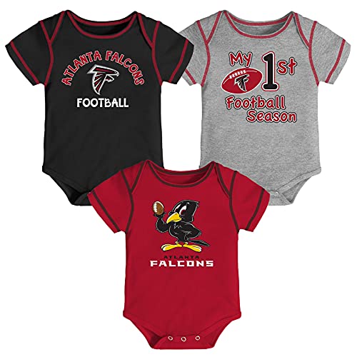 Image of Outerstuff NFL Newborn (0M-9M)/Infants (12M-24M) Atlanta Falcons 3 Piece Bodysuit Set