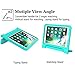 BMOUO Kids Case for iPad 9.7 Inch - 2017/2018, Air 2 - Turquoise with Screen Protector, Shockproof Handle Stand