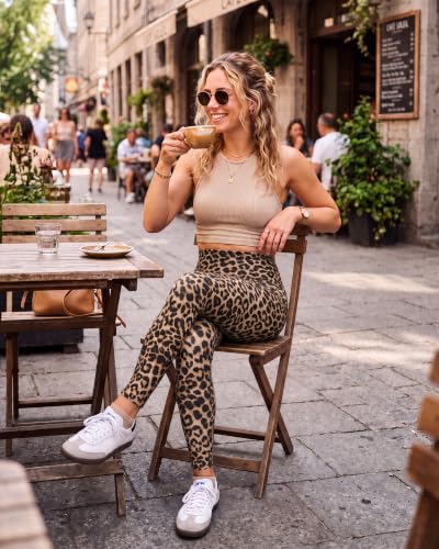 Image of TNNZEET High Waisted Leggings for Women - No See Through Tummy Control Cycling Workout Yoga Pants with Pockets Reg & Plus