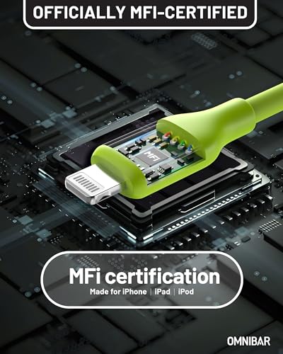 Image of 140W USB C Charger Block with USB C to Lightning Cable (6FT /Soft Silicone /Lime Green) for iPhone 14 /13 /12 /11, 4-Port GaN Laptop Fast Charger Power Adapter for MacBook iPhone 17 /16 /15 Samsung S25 /S24