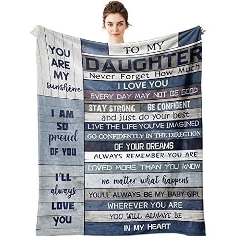 Yamco Daughter Gifts Blanket - Daughter Gift from Mom Dad - Gifts for Daughters from Mothers 80"x 60" Blankets - Birthday Gifts for Daughter - Gifts for Grown Daughter - Daughter Graduation Gift Ideas Cover