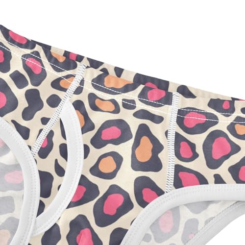 KLL Leopard Pattern Pink Black Hawaiian Toddler Boys' Soft Training Underwear Breathable Children Undies4