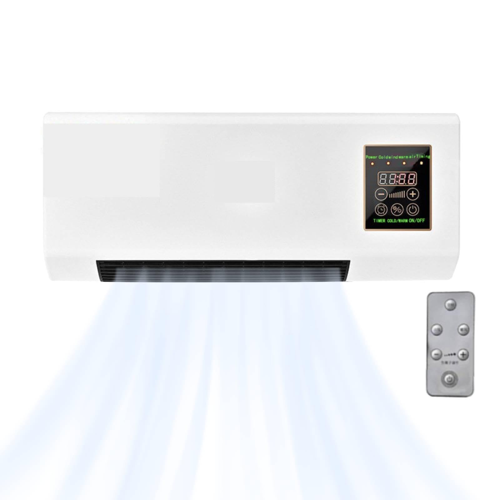 F Fityle Mini Climatiseur Silencieux sans Unité Extérieure, Climatiseur Mobile Mural et Table, Minuterie 8h, Clim Mobile Réversible 2 en 1, pour Chambre, Bureau, Appartement, Prise EU