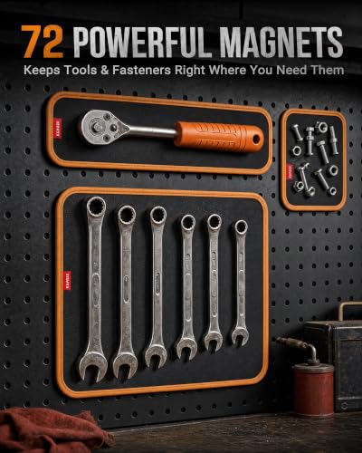 Image of 3-PCS Flexible Magnetic Tool Mat Set, Magnetic Organizer for Tools, Screws, Nuts & Metal Parts, Scratch-Free Design for Garage, Workshop & Auto Repair, Mechanic Gifts