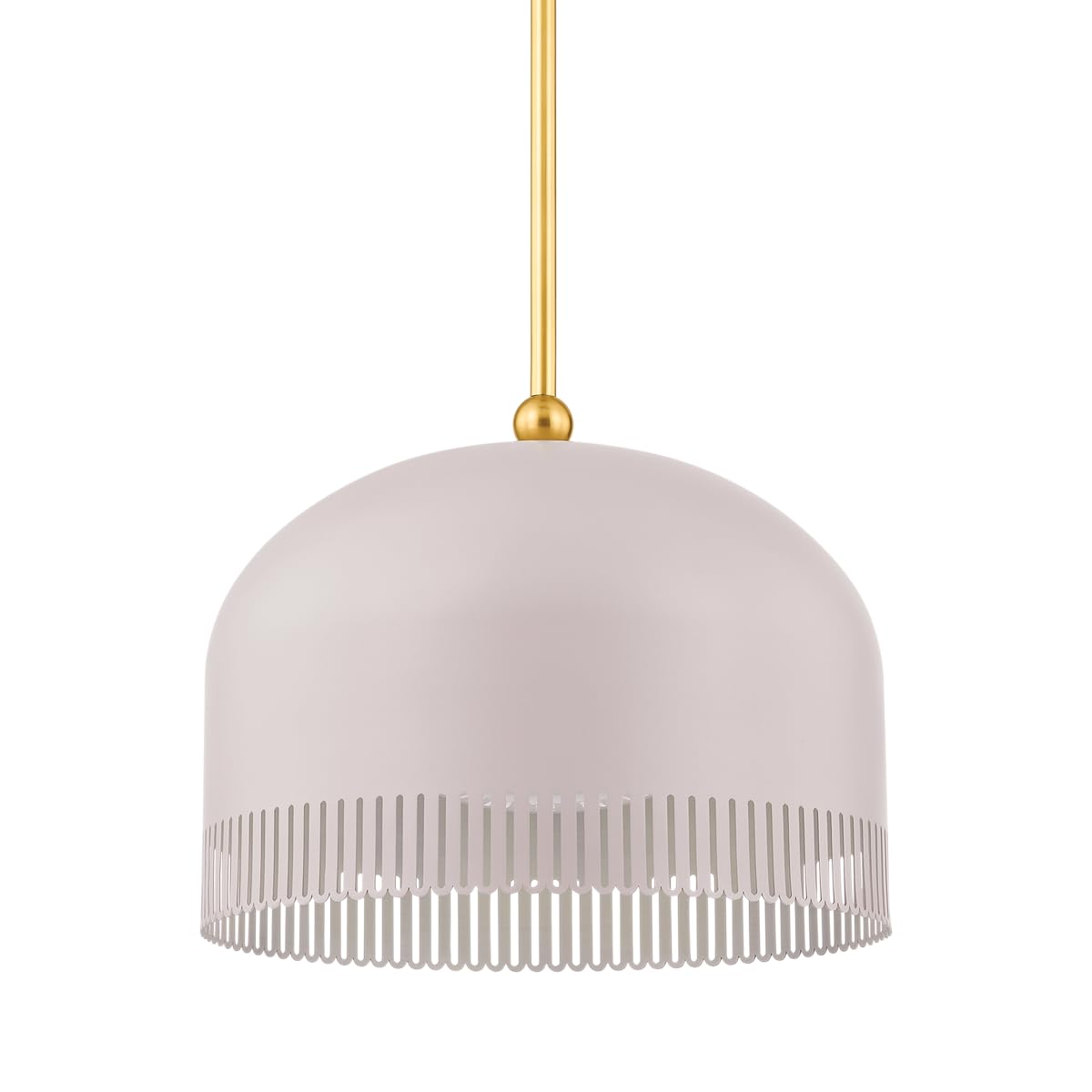 Mitzi H884701L-AGB/SPG Liba - 1 Light Pendant 10.5 inches Tall and 15 inches Wide - Aged Brass/Soft Peignoir