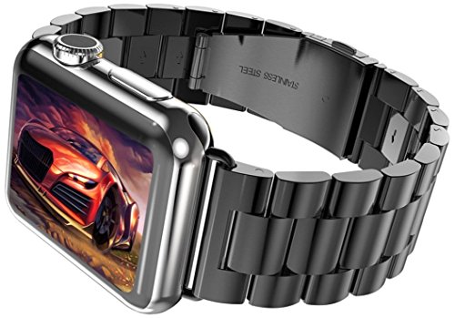 Apple Watch Band, Mkeke 42mm Stainless Steel Metal Replacement Watchbands for Apple Watch Series 1 Series 2，Space Gray