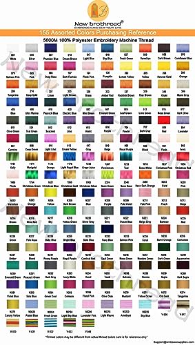 New Brothread NB1PACK0101 Single Huge Spool 5000M Each Polyester Embroidery Machine Thread 40Wt thumb #2